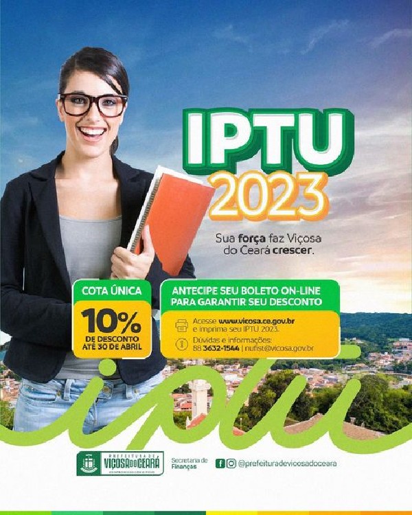 Boletos para pagamento do IPTU